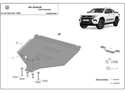 Oceľový kryt prevodovky manuálna Volkswagen Amarok (2022-2025)