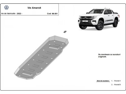 Oceľový kryt palivovej nádrže Volkswagen Amarok (2022-2025)