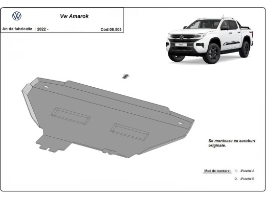 Oceľový kryt chladiča Volkswagen Amarok (2022-2026)