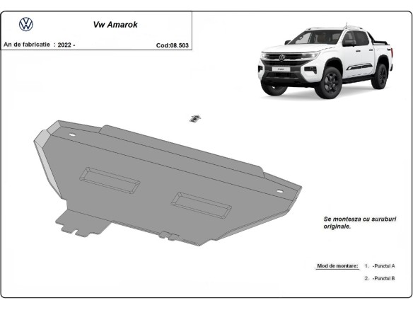 Oceľový kryt chladiča Volkswagen Amarok (2022-2026)