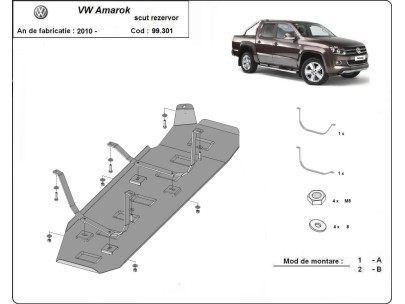 Oceľový kryt motora Volkswagen Amarok (2022-2025)Volkswagen Amarok