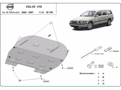 Oceľový kryt motora Volvo V70 (2000-2006) 2