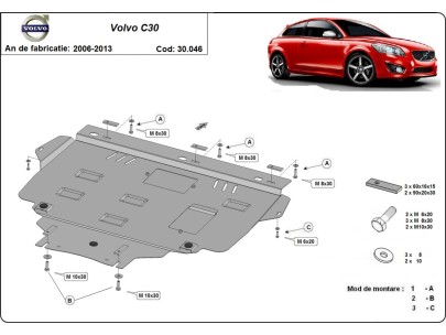 Oceľový kryt motora Volvo C30 (2006-2013) 2