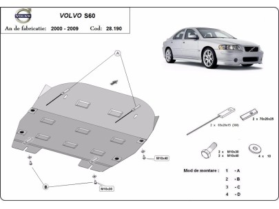 Oceľový kryt motora Volvo S60 (2000-2009) 2