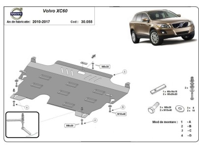 Oceľový kryt motora Volvo XC60 (2009-2017) 2