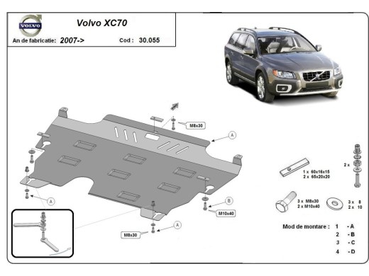 Oceľový kryt motora Volvo XC70 (2007-2016)Volvo XC70