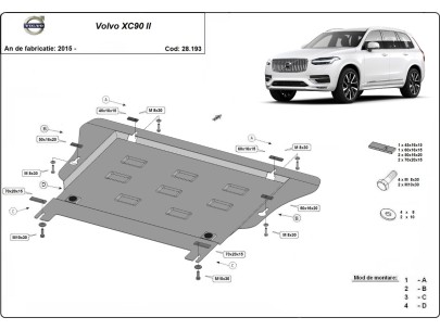 Oceľový kryt motora Volvo XC90 (2015-2025) 2