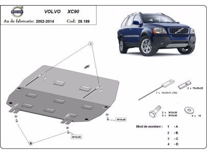 Oceľový kryt motora Volvo XC90 (2002-2014) 2