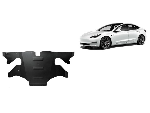 Oceľový kryt zadného elektromotora Tesla Model 3 AWD (2017-2025)Tesla Model 3