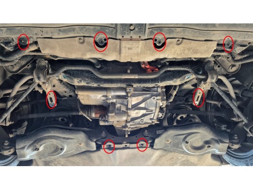 Oceľový kryt zadného elektromotora Tesla Model 3 AWD (2017-2025)Tesla Model 3