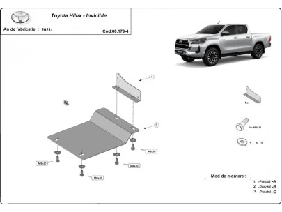 Oceľový kryt senzora DPF Toyota Hilux (2021-2026)