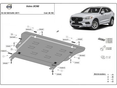 Oceľový kryt motora Volvo XC60 (2017-2025)