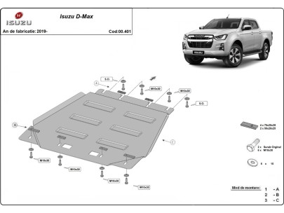 Oceľový kryt prevodovky Isuzu D-Max (2019-2025) 2