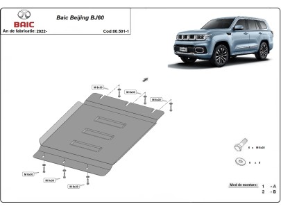 Oceľový kryt prevodovky Baic Beijing BJ60 (2022-2025) 2