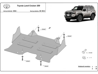Oceľový kryt motora Toyota Land Cruiser 250 (2024-2025) 2