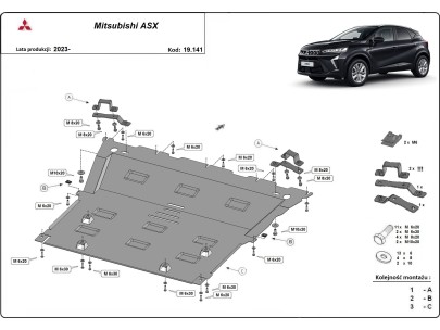 Oceľový kryt motora Mitsubishi ASX (2023-2025) 2