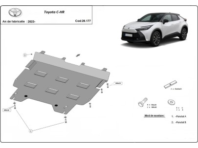 Oceľový kryt motora Toyota C-HR (2023-2025) 2