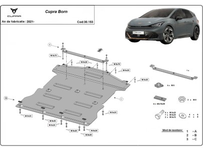 Oceľový kryt motora Cupra Born (2021-2025) 2