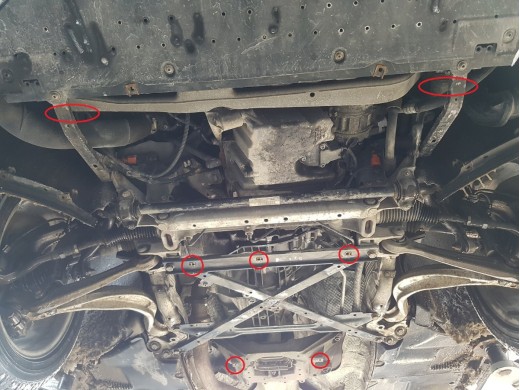 Oceľový kryt motora Audi A4 B8, benzin (2008-2015)Audi A4