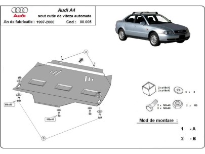 Oceľový kryt prevodovky automat Audi A4 B5 (1995-2000) 2
