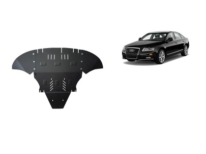 Oceľový kryt motora Audi A6 s bočnými klapkami (2004-2011)