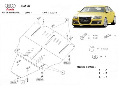 Oceľový kryt motora Audi A6 (2004-2011) 2