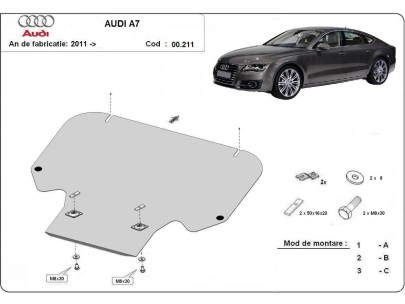 Oceľový kryt prevodovky Audi A7 (2011-2018) 2