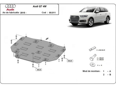 Oceľový kryt prevodovky Audi Q7 (2015-2026) 2