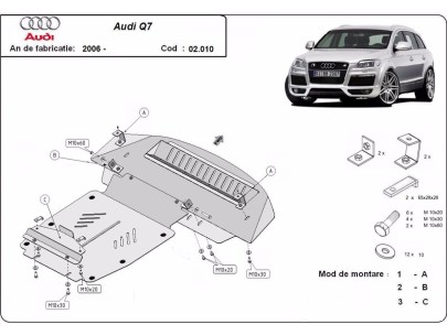 Oceľový kryt motora Audi Q7 S-Line (2006-2015) 2
