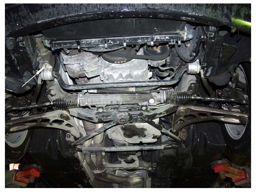 Oceľový kryt motora BMW Seria 3 E46 - benzin (1998-2005)BMW Seria 3