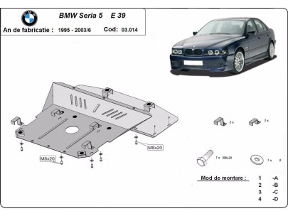 Oceľový kryt motora BMW Seria5 E39 (1995-2003) 2