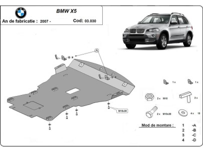 Oceľový kryt motora BMW X5 (2007-2013) 2