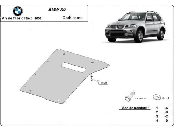 Oceľový kryt prevodovky BMW X5 (2007-2013)BMW X5