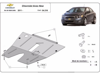 Oceľový kryt motora Chevrolet Aveo (2011-2020) 2