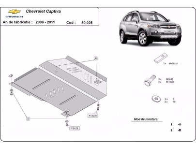 Oceľový kryt motora Chevrolet Captiva (2006-2010) 2
