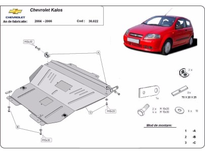 Oceľový kryt motora Chevrolet Kalos (2004-2008) 2