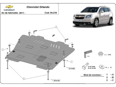 Oceľový kryt motora Chevrolet Orlando (2011-2018) 2