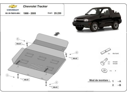 Oceľový kryt motora Chevrolet Tracker (1999-2005) 2