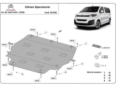 Oceľový kryt motora Citroen Spacetourer (2016-2025) 2
