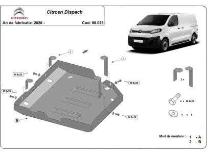 Oceľový kryt AdBlue Citroen Dispatch (2020-2026) 2