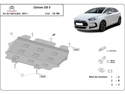 Oceľový kryt motora Citroen DS5 (2011-2018) 2