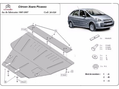 Oceľový kryt motora Citroen Xsara Picasso (1999-2009) 2