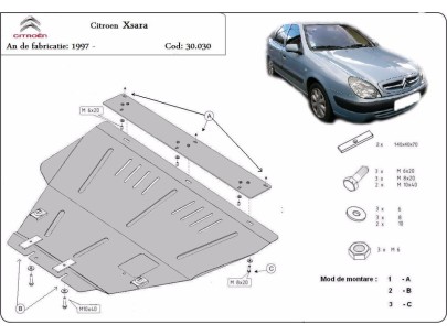 Oceľový kryt motora Citroen Xsara (1997-2004) 2