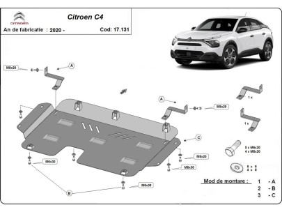 Oceľový kryt motora Citroen C4 (2020-2026)