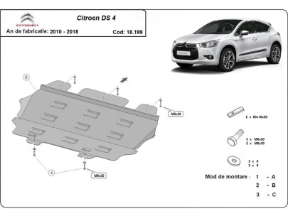 Oceľový kryt motora Citroen DS4 (2010-2018) 2