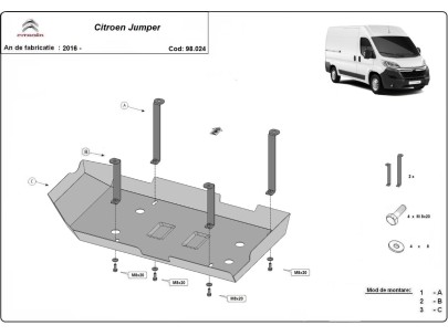 Oceľový kryt AdBlue Citroen Jumper (2016-2026) 2