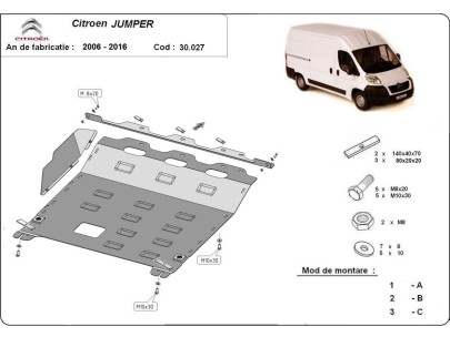 Oceľový kryt motora Citroen Jumper (2006-2016) 2