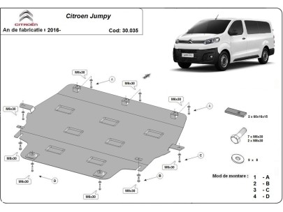 Oceľový kryt motora Citroen Jumpy (2016-2026) 2