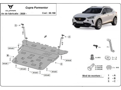 Oceľový kryt motora Cupra Formentor (2020-2025)