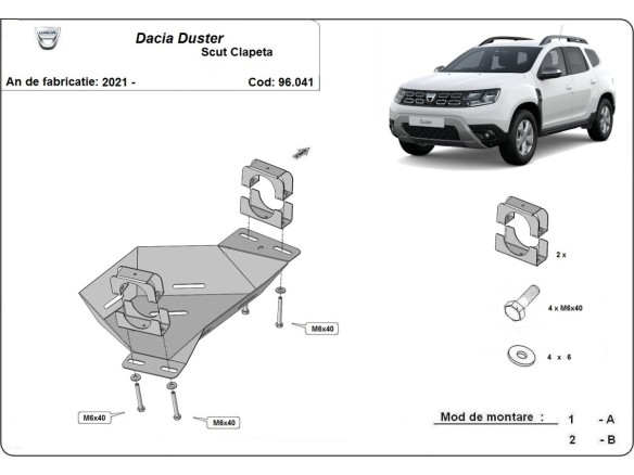 Oceľový kryt EGR Dacia Duster (2021-2024)Dacia Duster